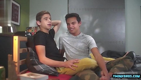 Brunette hair shows her big cock