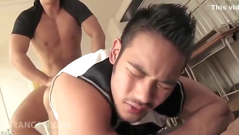 Misa and asian milf gets fucked by two guys