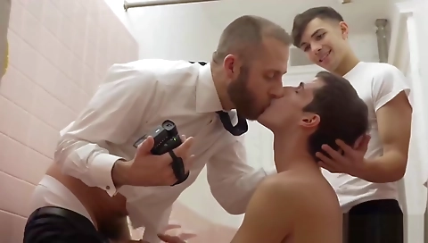 Blonde slut gets fucked from behind