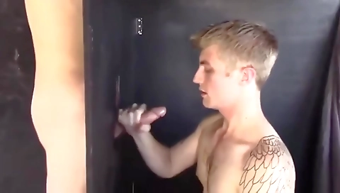 Sexy blonde girl gets a mouthful of cum