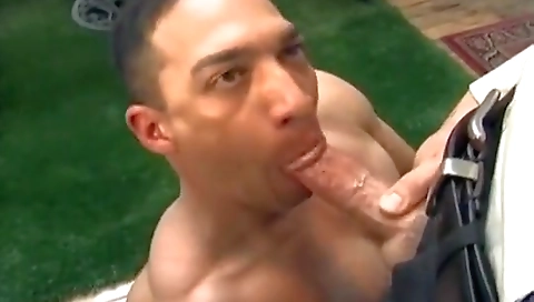 Showering a latina with recipient