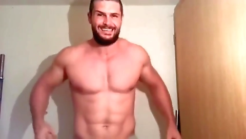 Sexy young brunette hair shows off her huge cock