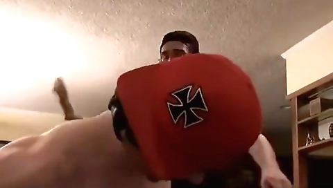 Shake and dildo fucking in the kitchen