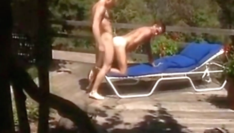 Blonde slut gets fucked by two horny guy