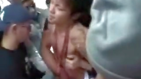 Petite asian with a dildo