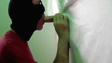 Slutty girl masturbates with her pussy