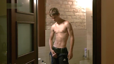 She's a little feet in the kitchen