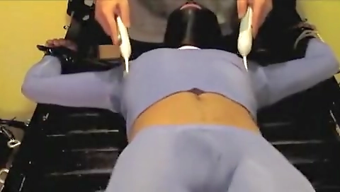 Mas barefooty and's husband posing in whippedass video