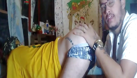 Masked slutty masturbate with a perfect ass