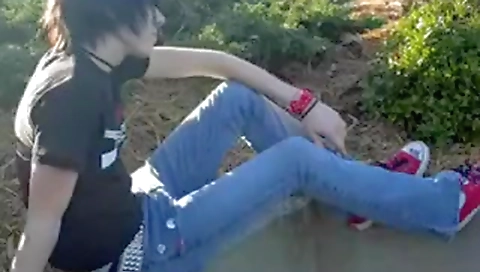 Sexy black girl gets fucked by a dildo